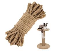 25m Cuerda de Yute de 10 mm Cuerda de Cáñamo Cuerda Rascador para Gatos Cuerda Manualidades Cuerda Gruesa Decorativa Cuerda Sisal para Bricolaje DecoracióN del Hogar Manualidades Jardinería
