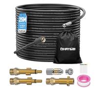 25M Manguera Desatascador Tuberias a Presion para Kärcher, Lavor, Bosch | 180Bar Kit Limpieza Tuberías, 2 Boquillas: Fijas + Giratorias, para Hidrolimpiadora Kärcher K2 K3 K4 K5 K6 K7 HD HDS/Parkside