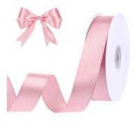 25mm Cinta de raso rosa, 45m cinta rosa lazo regalo de poliéster cinta tela para costura, manualidades, cumpleaños, baby shower, bautizo, decoración de fiestas