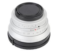 25mm F1.7 Lente de Cámara Manual Lente de Enfoque de Gran Apertura G1 G3 G5 G6 G7 M4 / 3 Montaje Cámara sin Espejo (Silver)