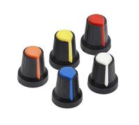 25PCS 5 x 5 colours WH148 Potentiometer Knob Cap(copper core) 15X17mm 6mm Shaft Hole AG2 BKYUKJVU