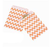 25PCS Bolsas de papel Kraft Raya dorada Regalo de boda Suministros para fiestas de cumpleaños Decoración de bodas Regalos goodie wraping bag favor-Orange 13x18, como pic
