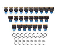 25PCS Mini Interruptor Pulsador Rectangular, Auto Bloqueo, 24V AC DC, 5A - Indicador Luminoso, Larga Vida Útil, Uso Industrial
