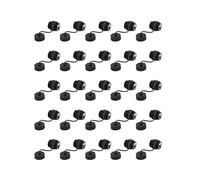 25PCS Montaje en Panel RJ45 Conector una Prueba de Agua Conector de Cable Ethernet LAN Adaptador de Doble Cabezal con Tapa Antipolvo