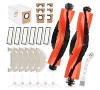 25pcs para Dreame D10 Plus/D10s Plus/L10 Plus/Z10 Pro Repuesto Accesorios con 2 Cepillo Principal,6 Cepillo Lateral,6 Bolsas Polvo,4 Filtro Hepa,6 Paños Fregado Accessory