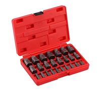 25Pcs Screw Extractor Set Hex Head Easy Out Bolt Extractor Set Multi-Spline Easy Out Bolt Removal Tool Set for Stripped Impact Bolt Remover Set for Bolts, Nuts