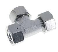 25S Acero Galvanizado En Zink Conector En Ángulo Recto Tee De Corte Con Giratorio 400 Bar NBR Ajustable ISO 8434-1