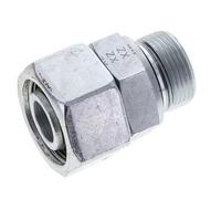 25S y M33x2 Acero zincado Rótula recta con rosca macho 400 bar Junta tórica de NBR Cono de estanqueidad Ajustable ISO 8434-1
