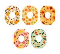 25uds Parches Adhesivos para Dexcom G7, con Temática de Acción de Gracias Cubiertas Impermeables para Sensor con Orificio Pegatinas Adhesivas Tela No Tejida (5 Estilos)