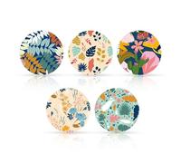 25uds Parches con Sensor de Verano, Parches Adhesivos Médicos con Sensor con Tema de Hojas de Verano 5 Estilos de Pegatinas Adhesivas Impermeables Compatibles con Libre 2 y Libre 3