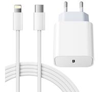 25W Cargador Carga Rapida for iPhone 14/14 Pro/14 Pro Max/14 Plus 13 12 11 SE XR X XS 8 7, USB C Carregador Enchufe Rapido Adaptador Charger Corriente con 2M Cable, Blanco