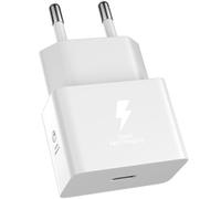 25W Cargador Mini para Galaxy A35 A55 A54 A34 A53 5G Samsung A16 A17 A26, Carga Súper Rápida PD 25 Watt Adaptador de Cargador USB C Enchufe Móvil para Samsung S25 S24 Tab S9 FE Z Flip7,Solo Adaptador