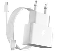 25W Cargador Mini y Cable 1,8Metros para Samsung A35 A55 A27 A26 A16 A17 5G | PD 25WATT Carga Rápida Adaptador de Cargador USB C y Tipo C Cable para Samsung A54 A53 A34 Galaxy S25 S26 Z Fold7 Tab A11+