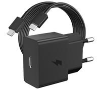 25W Cargador Mini y Cable 1 Metro para Samsung A26 A16 A27 A17 5G A55 A54 | PD 25Watt Carga Rápida Tipo C Cable y Adaptador de Cargador USB C para Samsung A53 A35 A34 Galaxy S25 S26 Tab A11+ Z Flip7