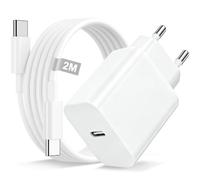 25W Cargador USB C Carga Rápida para iPhone 17/17 Air/17 Pro Max/16e/16 Pro Max/15 Pro/15 Plus, Cargador iPhone 15 16 17 Carga Rapida Tipo C Enchufe Rapido Adaptador con Cable USB C Carga Rapida 2M