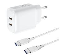 25W Cargador USB C y Cable para Samsung Galaxy A55 5G/A15 A17 A16 A56 A36 A54 A25 A34 A14 A53 A23 A33 A05S A04S A13 A12/S25 S24 Plus/S22 S23 FE/A52/iPhone 15/16 Pro Enchufe Móvil Cabezal Carga Rápida