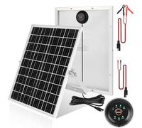 【25W Soporte Panel Solar 18V Kit】DERUXI Placa Solar 25 W Kit: Cargador Solar de 25W Panel Solar+Controlador de Carga Ultra Integrado PWM+Soporte Ajustable+Cables SAE, para Baterías GEL,AGM,LiFePO₄ 12V