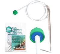 25x Instalguru Gotero Autocompensante 2 l/h Emisor Riego Goteo Micro-Drip Sistema Manguera Flecha Piquetas Agricultura Jardín Ahorro Agua Distribución Precisa Estaca Kit