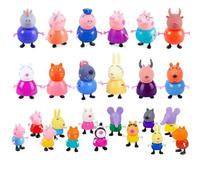 25X Regalo de Navidad Peppa Pig Familia Emily Rebecca Suzy Figuras de Acción Juguete