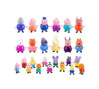 25X Regalo de Navidad Peppa Pig Familia Emily Rebecca Suzy Figuras de Acción Juguete