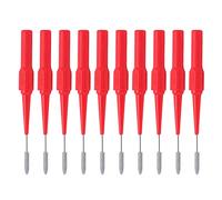 26.010 Test Probe Set 10pcs | 0.7mm Piercing Needle & 4.0mm Socket | 30V - 60V / 1A Electrical Testing for Automotive/Telecom/Industrial Equipment (Red)