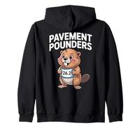 26.2 Beaver Running Cita Marathon Runner Humor Funny Miles Sudadera con Capucha