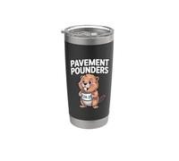 26.2 Beaver Running Cita Marathon Runner Humor Funny Miles Vaso térmico de acero inoxidable de doble pared