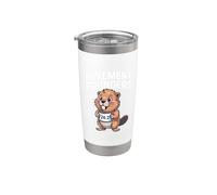 26.2 Beaver Running Cita Marathon Runner Humor Funny Miles Vaso térmico de acero inoxidable de doble pared