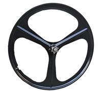 26/27,5/29'' Aleación De Magnesio VTT Juego De Ruedas 3 Radios Ruedas Delantera Y Trasera 100/135mm Bujes Freno De Disco para Rueda Libre Giratoria De 6-9s(Black,27.5'' Front)