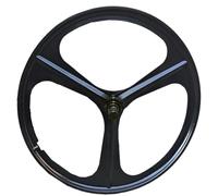 26/27,5/29'' Aleación De Magnesio VTT Juego De Ruedas 3 Radios Ruedas Delantera Y Trasera 100/135mm Bujes Freno De Disco para Rueda Libre Giratoria De 6-9s(Black,27.5'' Rear)