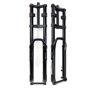 26/27.5/29" Mountain Bike Horquilla De Suspensión Aire Tubo Recto 1-1/8" Downhill Horquillas Delantera De Doble Hombro Recorrido 180mm Horquilla Mtb Eje Pasante 15*100/110mm(Black 110mm,27.5")