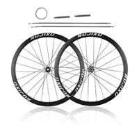 26 27,5 29 Pulgadas Juego De Ruedas Boost De MTB 15 * 110/12 * 148mm Eje Pasante Rueda Delantera Y Trasera Bloqueo Central Llantas De Doble Pared De Aluminio, Casete De 8-11 Velocidades(Black,27.5")