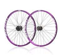 26/27,5/29in Rueda para Bicicleta De Montaña Eje Pasante Delantera 20 X 110mm Trasera 12 X 150mm Llanta De Aleación De Aluminio Freno De Disco 32H Bujes para 7-12 Velocidades(Black,26'')
