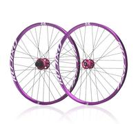 26/27,5/29in Rueda para Bicicleta De Montaña Eje Pasante Delantera 20 X 110mm Trasera 12 X 150mm Llanta De Aleación De Aluminio Freno De Disco 32H Bujes para 7-12 Velocidades(Pink,26'')
