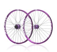 26/27,5/29in Rueda para Bicicleta De Montaña Eje Pasante Delantera 20 X 110mm Trasera 12 X 150mm Llanta De Aleación De Aluminio Freno De Disco 32H Bujes para 7-12 Velocidades(Purple,27.5'')