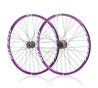 26/27,5/29in Rueda para Bicicleta De Montaña Eje Pasante Delantera 20 X 110mm Trasera 12 X 150mm Llanta De Aleación De Aluminio Freno De Disco 32H Bujes para 7-12 Velocidades(Colored,26'')