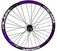 26/27,5IN Rueda Delantera BTT Llanta De Aleación De Aluminio Eje Pasante 15 X 100mm/15 X 110mm/20 X 110mm Freno De Disco Buje 32H(Purple-Black,26in-110 * 20mm)