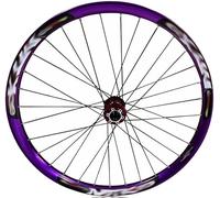 26/27,5IN Rueda Delantera BTT Llanta De Aleación De Aluminio Eje Pasante 15 X 100mm/15 X 110mm/20 X 110mm Freno De Disco Buje 32H(Purple-Red,26in-110 * 20mm)