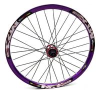 26/27,5in Rueda Trasera para Bicicleta De Montaña Eje Trasero Freno De Disco Buje 32H para Cassette De 7-12 Velocidades Llanta De Aleación De Aluminio(Purple-Red,27.5''-12x148mm)