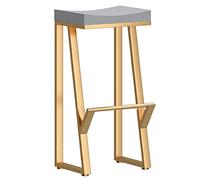 26/30 Pulgadas taburetes de Bar, taburetes de Altura del mostrador, taburetes Altos de Metal Industrial Café Pub Inicio Comedor Cocina Isla, Asiento de Madera (Gray 1ps,65cm/26in)