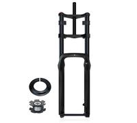 26'' 5,0 Fat Bike Horquilla De Suspensión Air Recorrido 190mm Ajuste De Rebote, Distancia Entre Ejes 150mm, Eje Pasante 15mm Doble Corona Bicicleta Horquilla Delantera Para MTB, E-bike(Black no-logo)