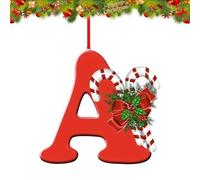 26 adornos de letras para decoración de árbol de Navidad, colgante decorativo personalizado para calcetines de Navidad, árbol, chimenea, reutilizable, 26 letras del alfabeto para manualidades
