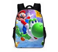 (26) Anime Super Mario Luigi Peach Bowser Koopa Yoshi Cosplay Disfraz Mochila Computadora Mochila Escolar