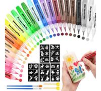 26 Colores lápices de cera para velas, juego de pintura para velas 12ML | Juego de 12 ml para pintar velas con pegatinas recortables y esponjas,26 colores,Decorar y personalizar velas