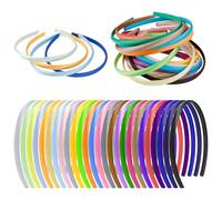 26 diademas de satén para niñas, diadema de manualidades de 1 cm, diadema para niñas, diadema colorida de satén, para manualidades, 26 colores