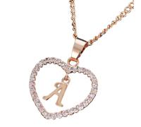 26 letras Circonita Collares de amor Joyería de mujer Nombre Iniciales Collar con colgante de corazón Regalos para niñas Accesorios de letrasDeft ha sido elaborado