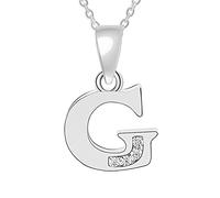 26 letras mayúsculas Iniciales Inglés Colgante CZ Zircon Nombre de Personalidad Clave Cadena Moda Mujer Niña Accesorios Regalo de Cumpleaños, talla única, Acero inoxidable,Latón, Circón