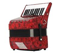 26 Llaves 48 Acordeón De Piano Bajo, Con Mochila De Correa Y Acordeón, For Solos Y Conjunto, Instrumento Musical For El Aula De Hogar, Fascinante Y Más Suave (Color : Red)