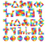 26 Pack 24 Segmentos Magic Snake Cube, Mini Magic Snake Cube, Regla Mágica Modelo arco Iris, MáGico De Serpiente, Juguetes Educativos Serpiente, Regalos Colegio Detalles Cumpleaños Niños Regalos