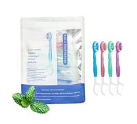 26-pack 5-in-1 Mini Toothbrushes With Dental Floss And Toothpaste, Portable Disposable Travel Oral Care Set(1pcs)